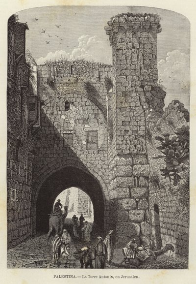 Palestine, The Antonia Tower, in Jerusalem by European School